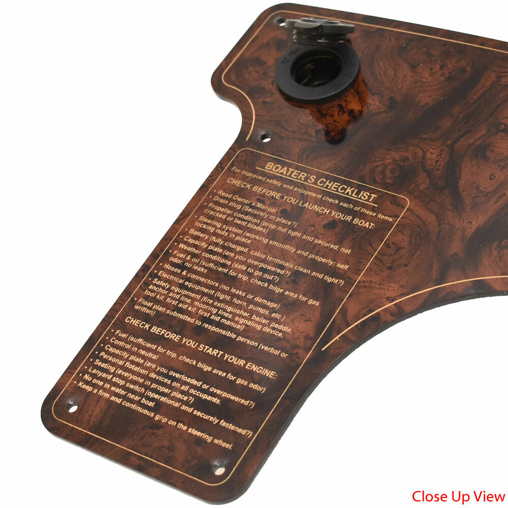 Sun Tracker Pontoon Boat Blank Dash Panel 167831 | Woodgrain