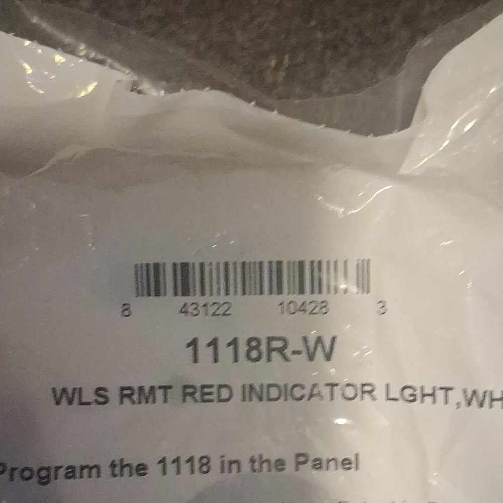 1118R-W Remote Red Indicator Light White