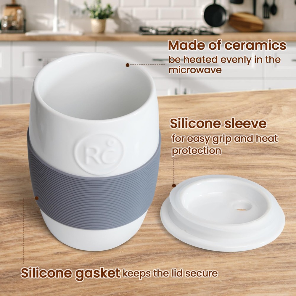 Professional Ceramic Egg Cooker for Microwave, Quick Scrambled Egg Maker Hold...