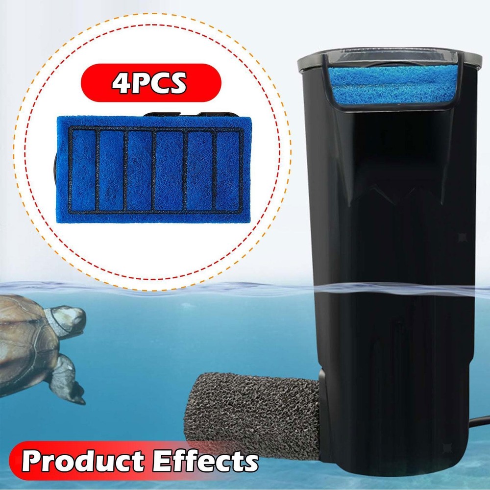 4x Turtle Tank Filter Cartridges Easy Installation High Performance Replace