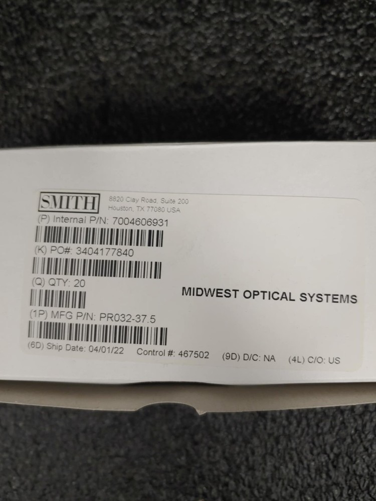 Midwest Optical Systems 7004606931 PR032-37.5 Visible Linear Polarizer Filter