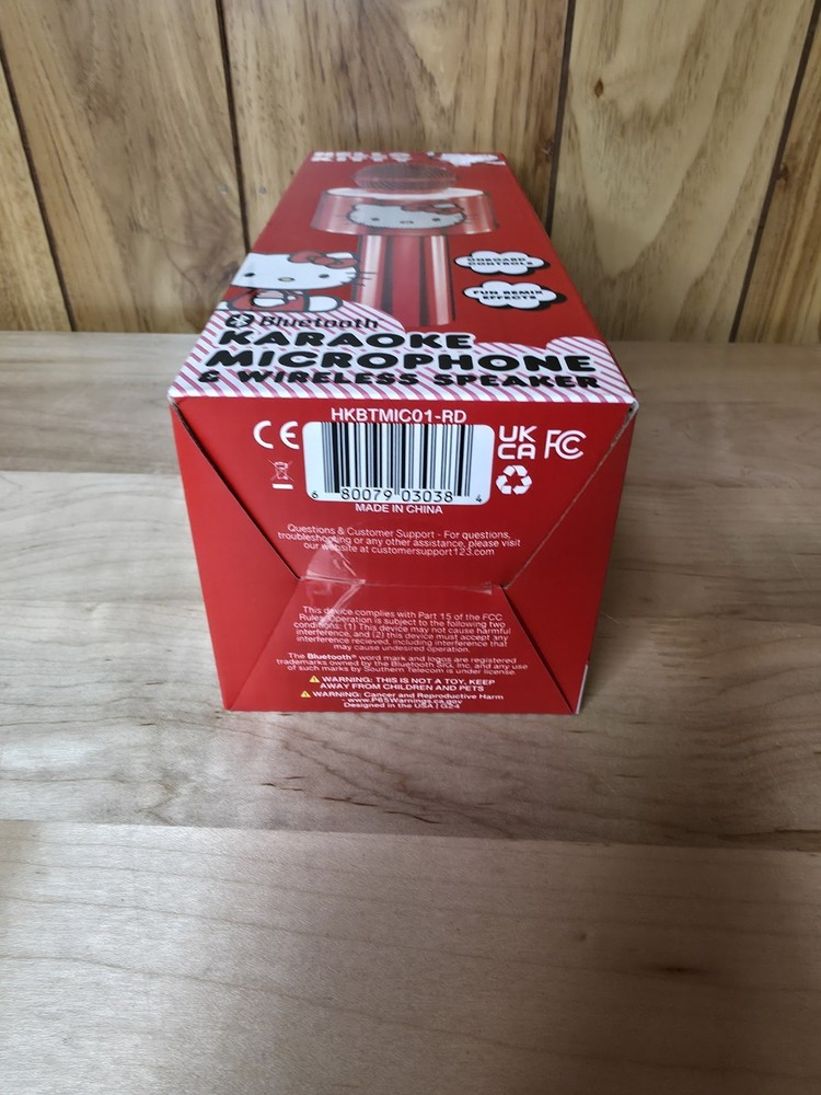 HELLO KITTY BLUETOOTH KARAOKE MICROPHONE; Red