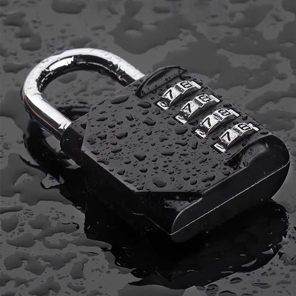 4-Digit Resettable Waterproof Combination Lock - Versatile Security Padlock