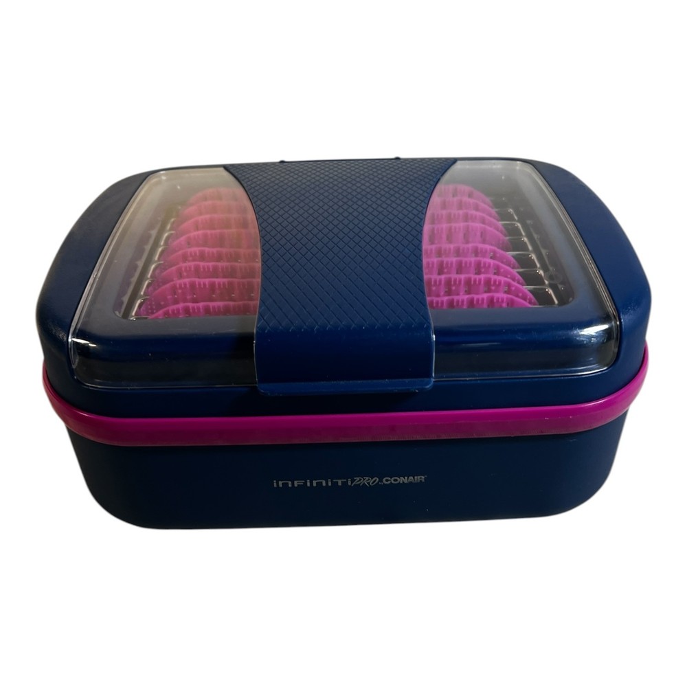 Conair InfinitiPro Hot Rollers Set Pink Flex Inserts Heated Curlers