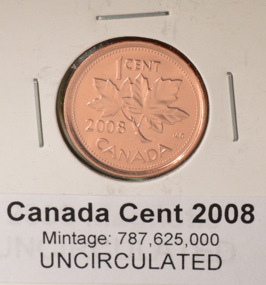 2008 Canada Penny - Uncirculated From Mint Roll