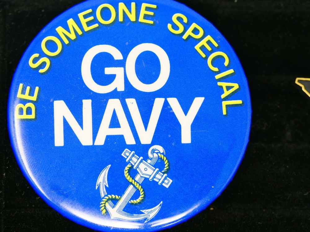 Be Someone Special Go Navy Button 2" Wide