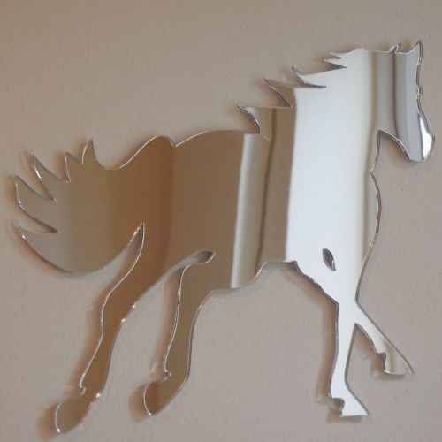 Cantering Horse Shaped Mirrors (3mm Acrylic Mirror, Several Sizes Available)