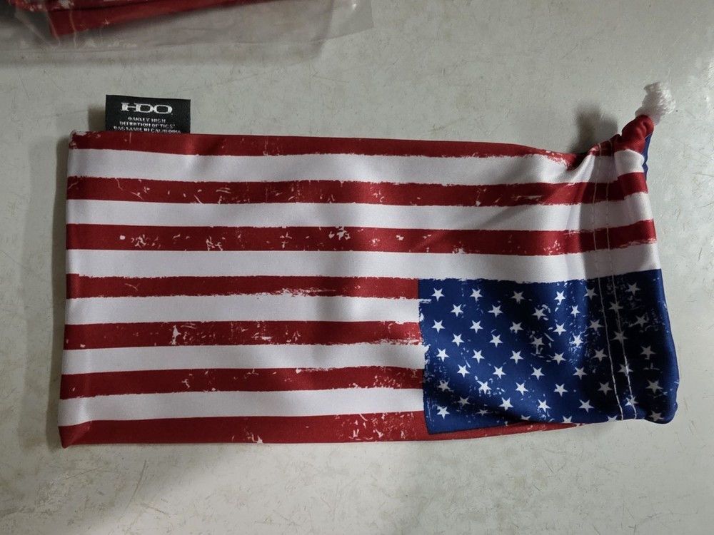 Premium Accessories • Oakley HDO Microfiber Pouch USA Flag Print•Drawstring Bag