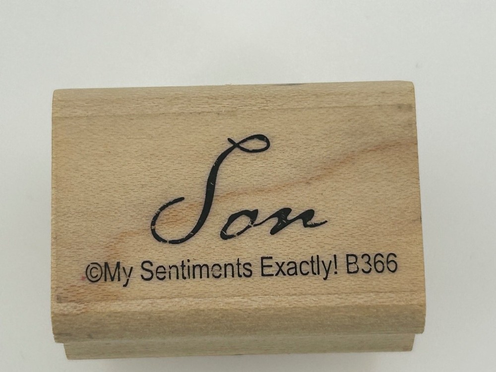 My Sentiments Exactly! Son Wood Rubber Stamp B366 Sentiments