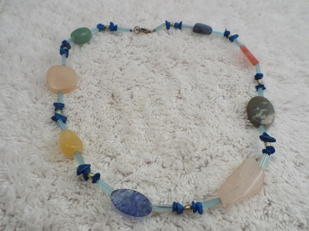 Colorful Mixed Stone Bead Necklace (C17)