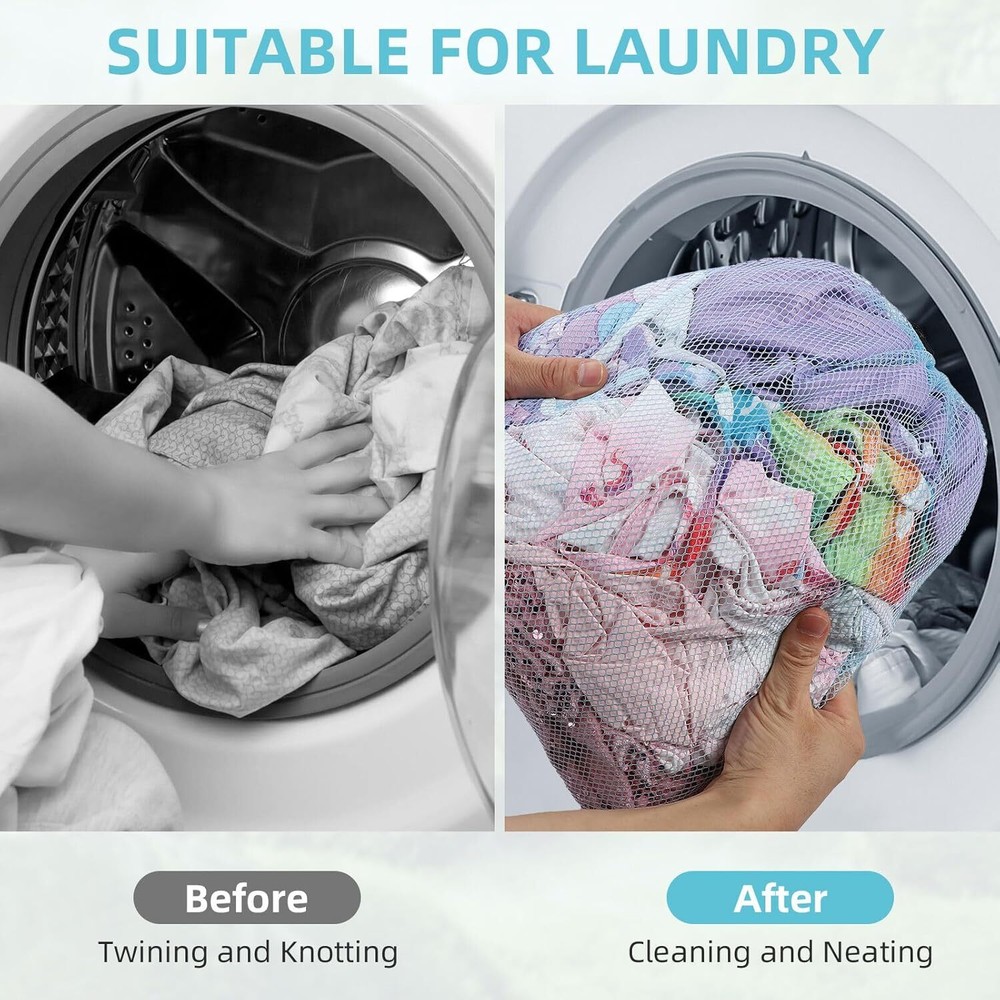 Mesh Drawstring Bag Durable Delicate Laundry 10pcs, Multicolor