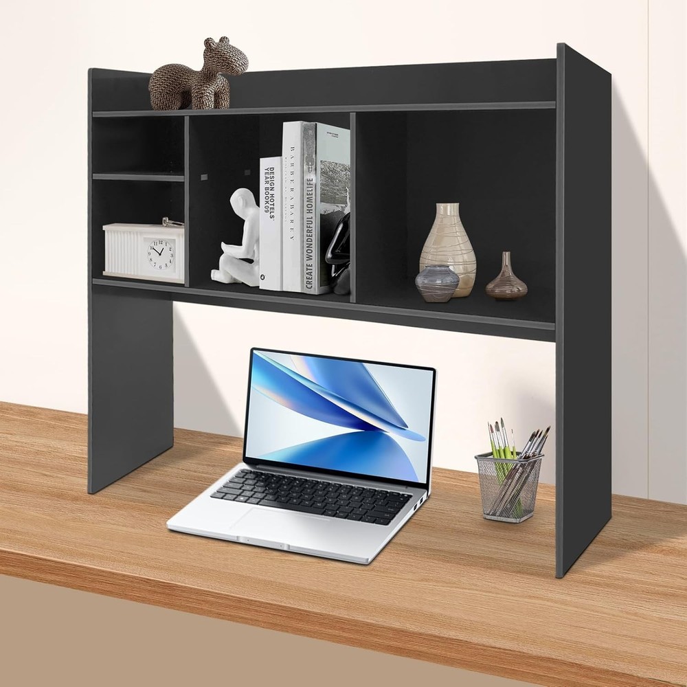 Desktop Bookshelf, Cube Storage Organizer Tabletop Bookcase w/ 6 Compartments