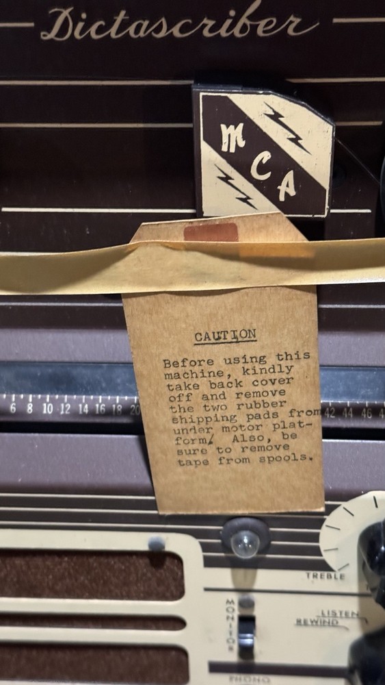 MCA DICTASCRIBER Wire Recorder