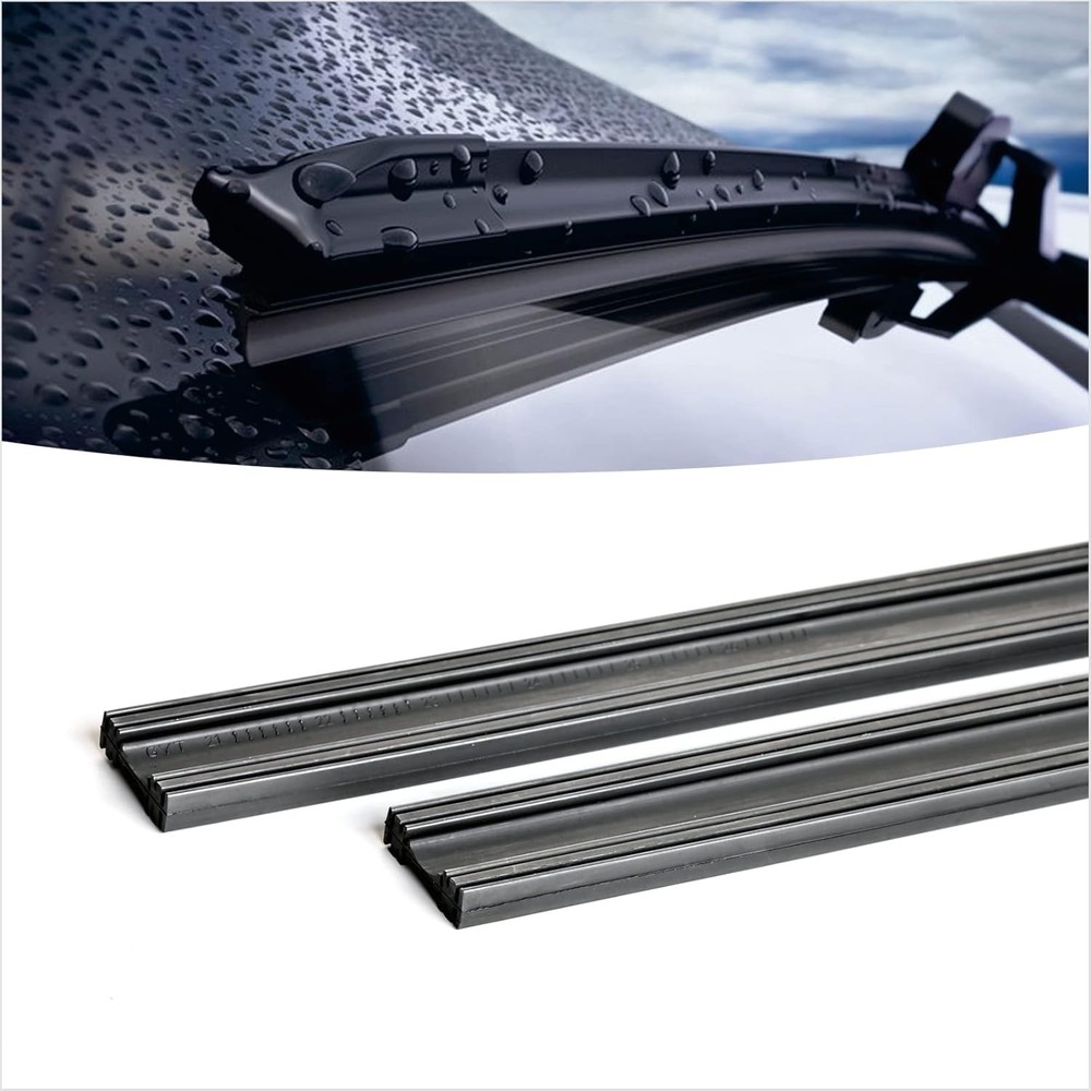 18-Inch Universal Windshield Wiper Refills - 4-Piece Rubber Replacement Set