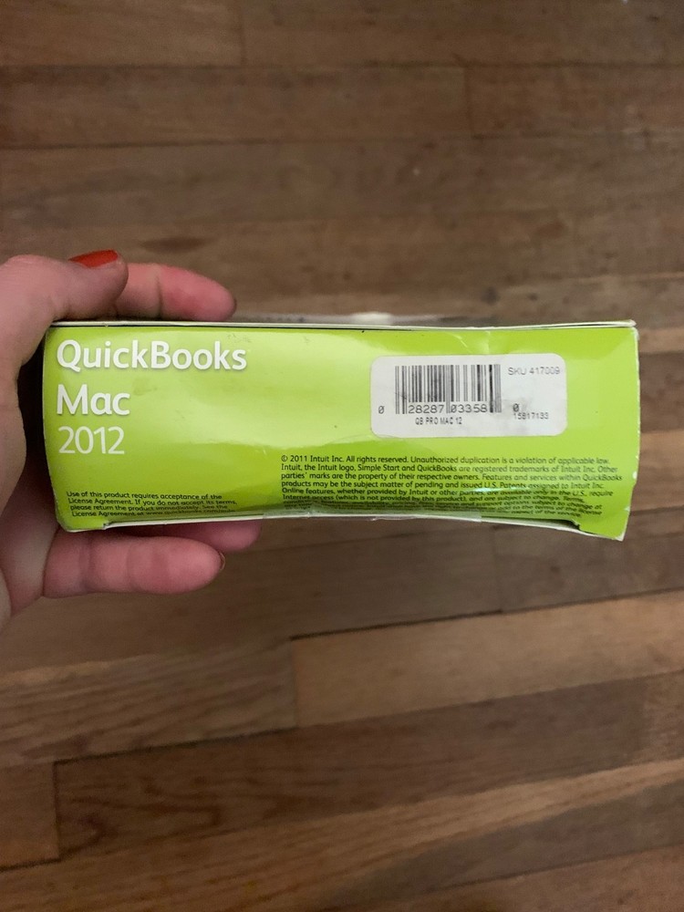 Intuit QuickBooks 2012 Accounting Software For Mac + License Number
