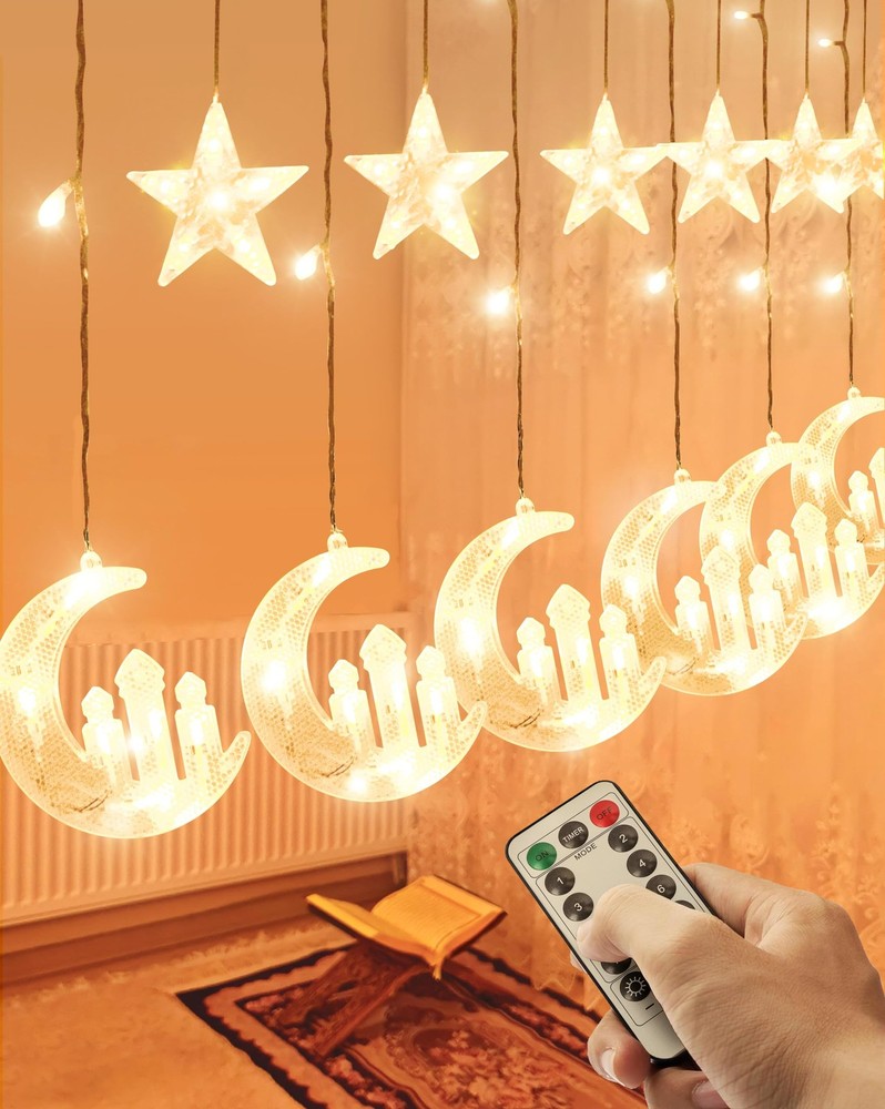 OLEEK Ramadan Lights Decorations - for Home Warm White