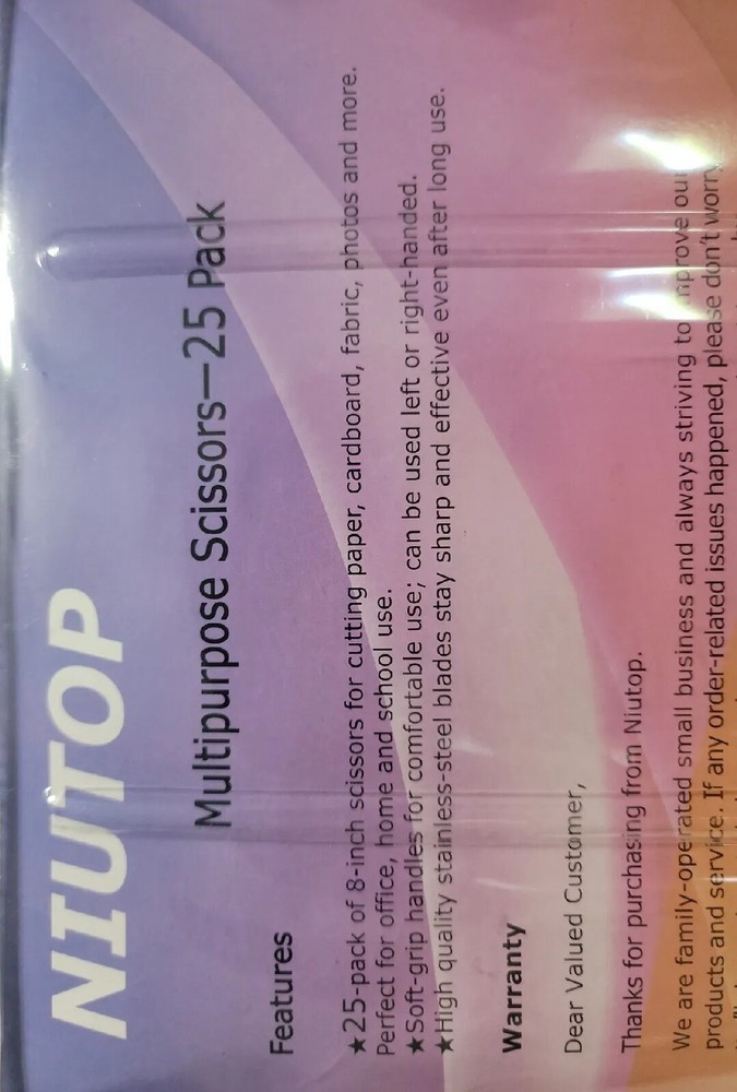 Scissors Bulk Set of 25-Pack 8 Sharp Multipurpose School, Crafts, Home, Work