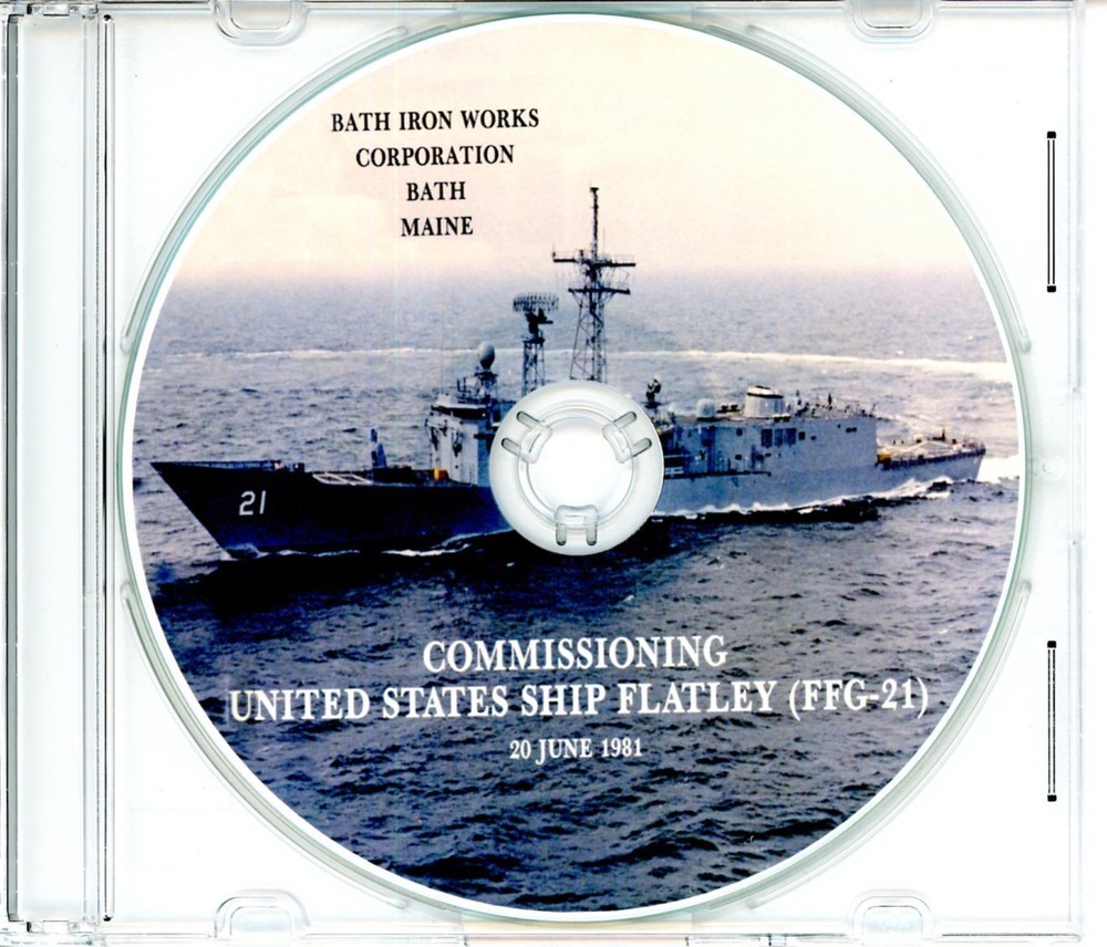 USS Flatley FFG 21 Commissioning Program 1981  Navy Plank Owners