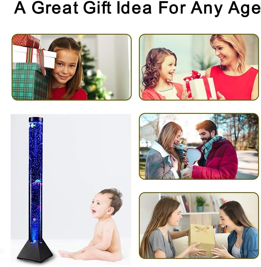 Extra Large Aquarium Lamp with 10 Fish and Remote Control 20 Light Changes Ta...