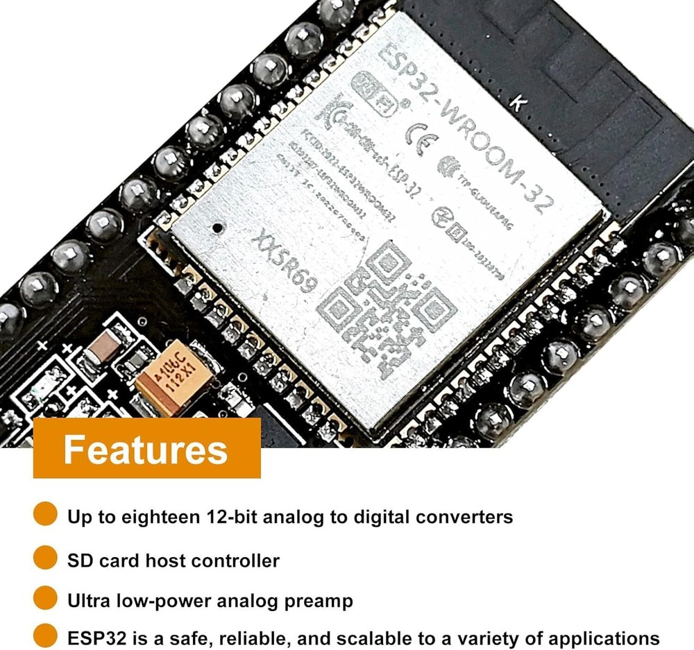 ESP32 Development Board 5 Pcs ESP32 ESP-WROOM-32 Module with CP2012 Chip WiFi...