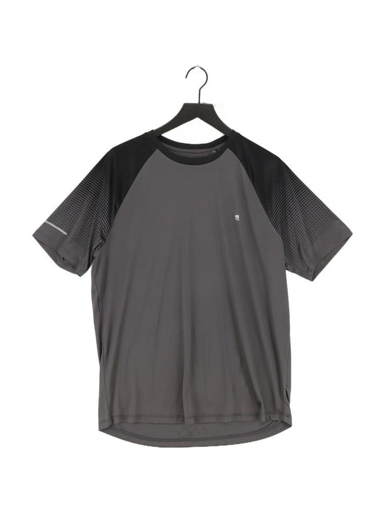 George Men's T-Shirt XL Black 100% Polyester Round Neck Basic