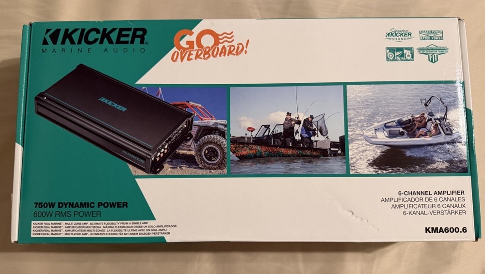 KICKER KMA600.6 Multi-Channel Marine Amplifier - Black