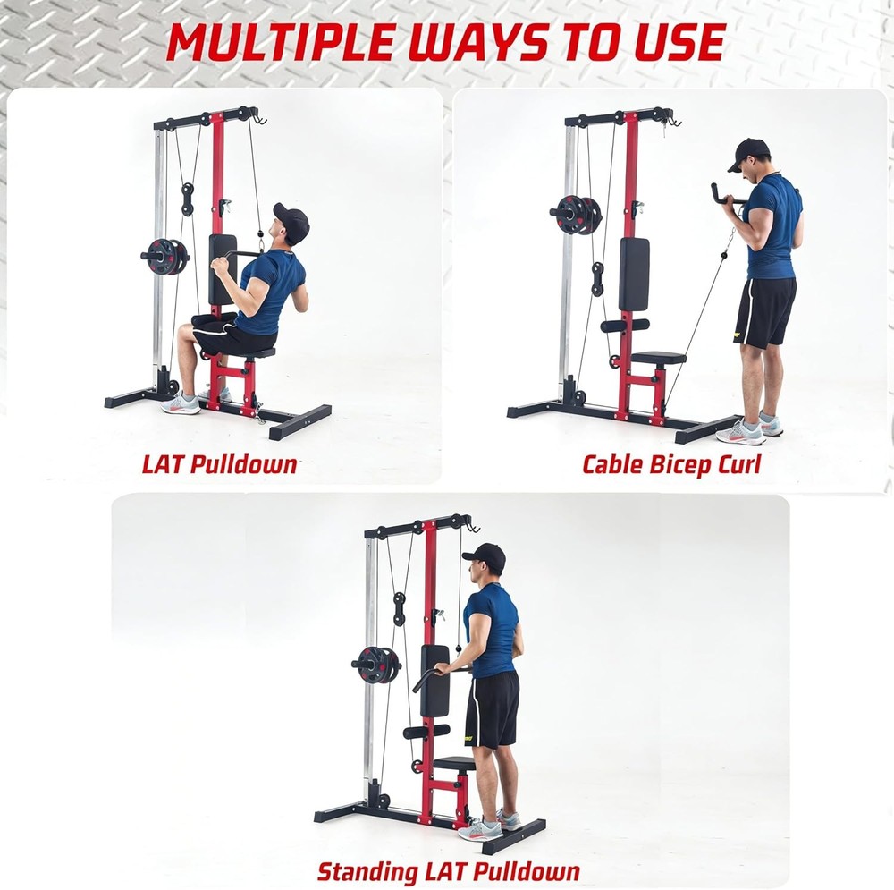 LAT Pull Down Machine for Home Gym Full Body Workout Machine Cable Pulley System