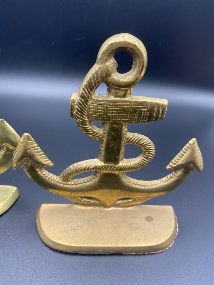 Brass Anchor Book Ends "Read"