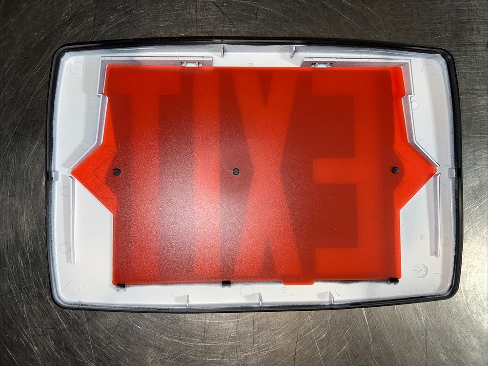 LITHONIA LIGHTING EXIT SIGN REPLACEMENT FACE PANEL RED LETTERS Nos Surplus