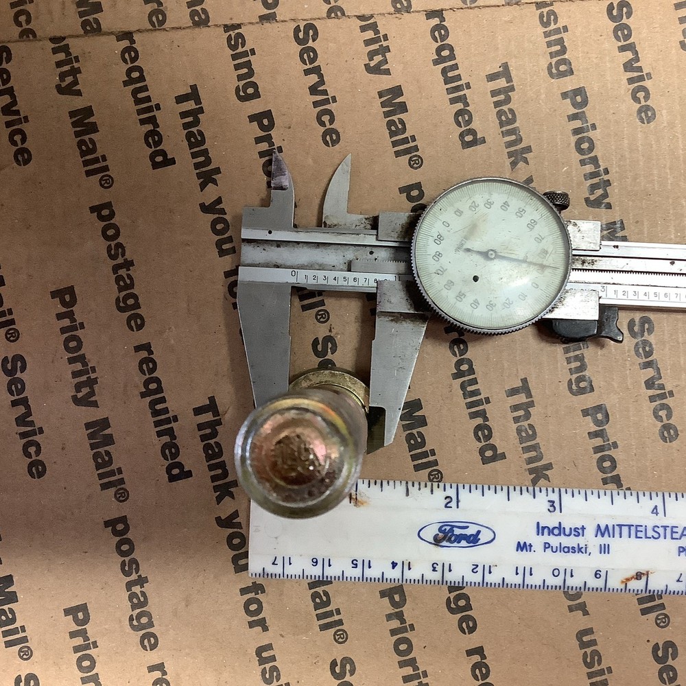 3/4-16 X 3.5” Left Hand Thread Wheel Stud , Press In.