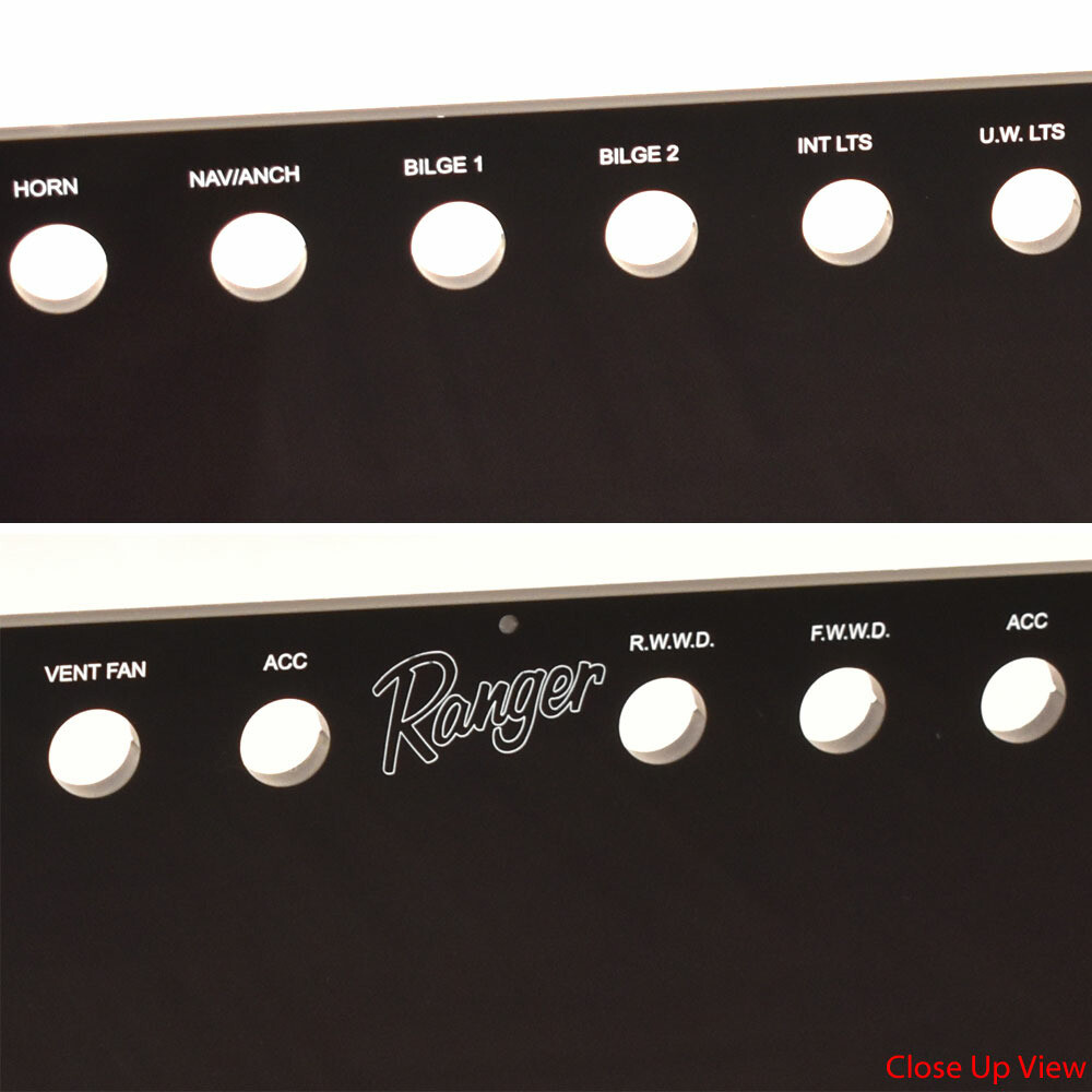 Ranger Boat Blank Center Console Dash Panel | Bay Switch Acrylic