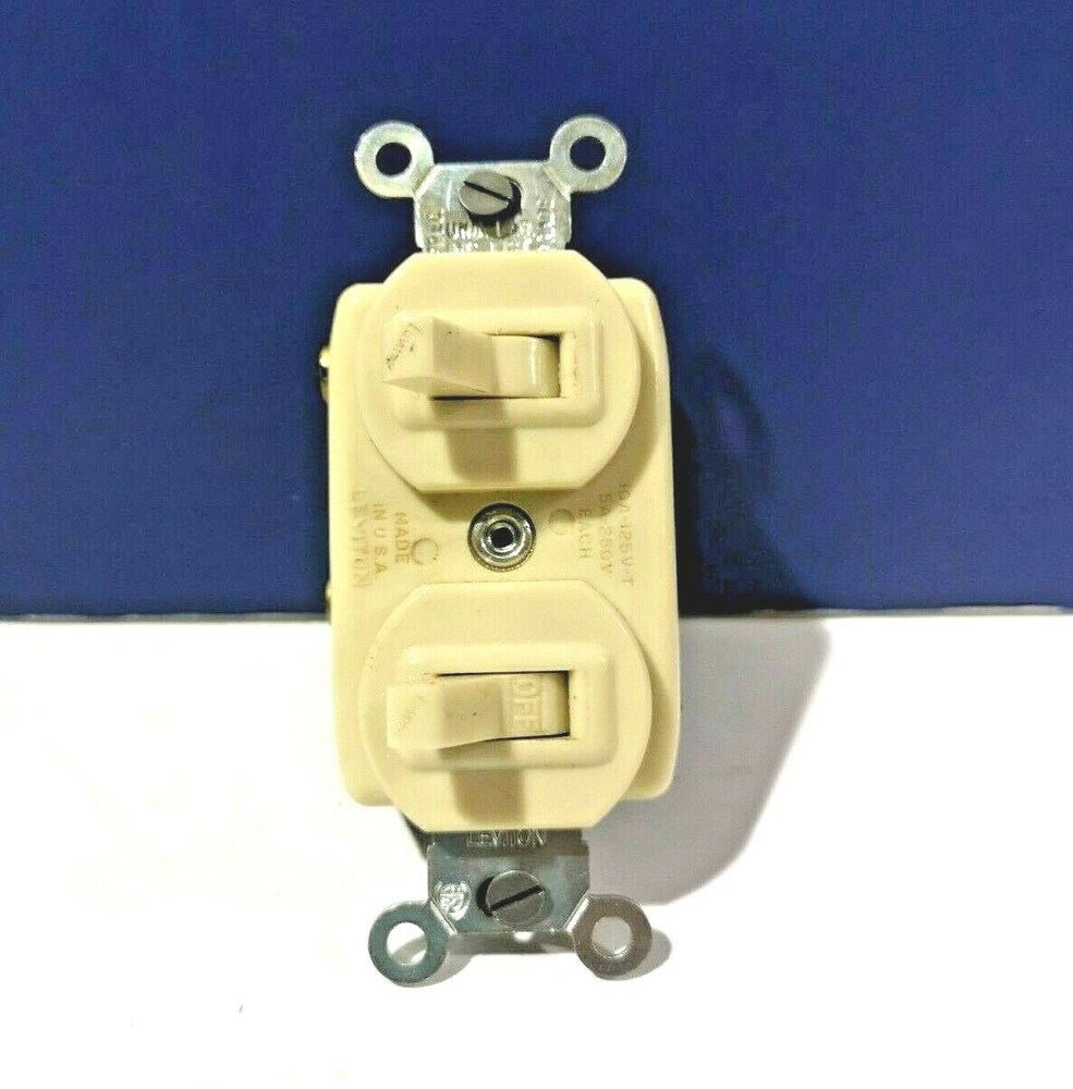 Leviton IVORY COMBINATION Switch Single Pole 3-Way On Separate Circuits 5216-I