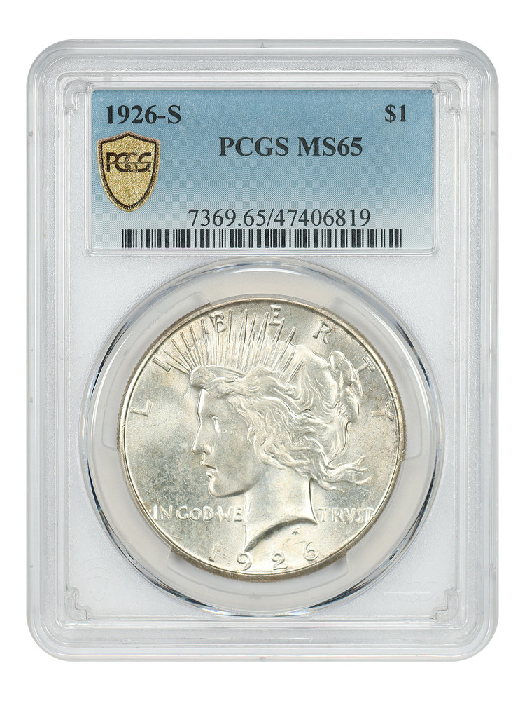 1926-S $1 PCGS MS65 - Peace Dollar