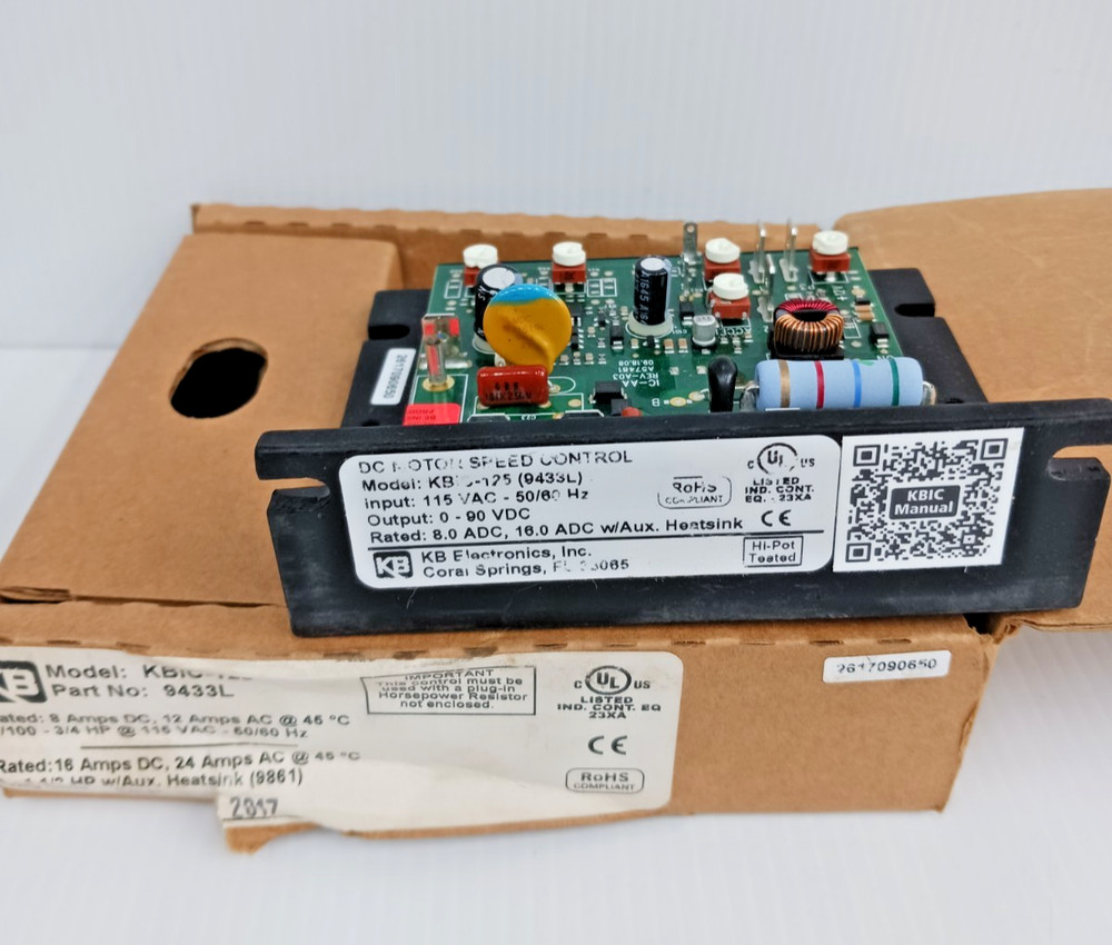New KB Electronics KBIC-125 Dc Motor Speed Control Board