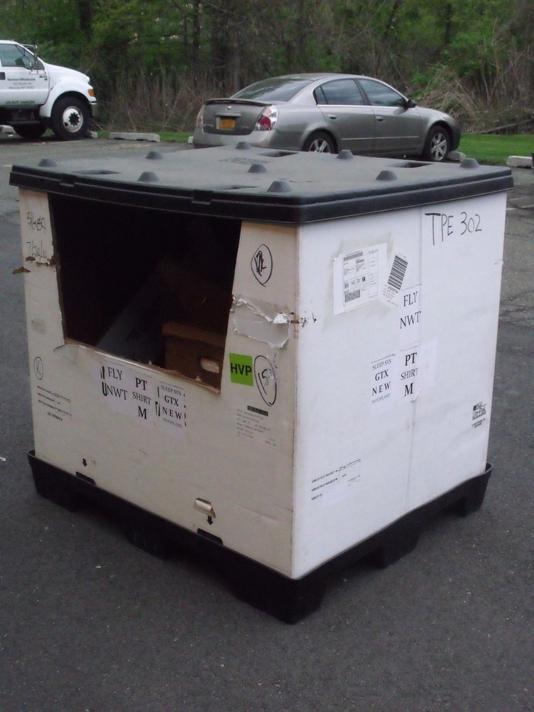1 Triwall Reusable Bulk Inventory Garage Storage Unit Pallet Shipping Container