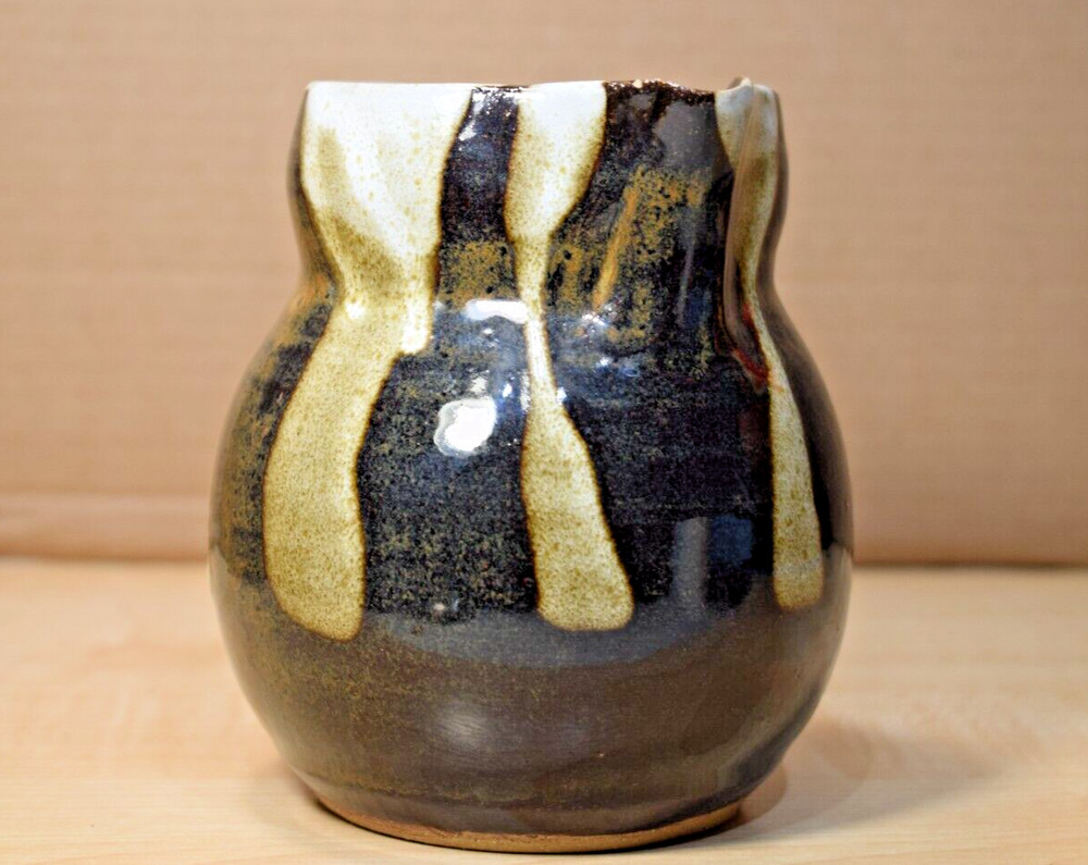 Vintage Studio Pottery Stoneware Pitcher Signed Jamie