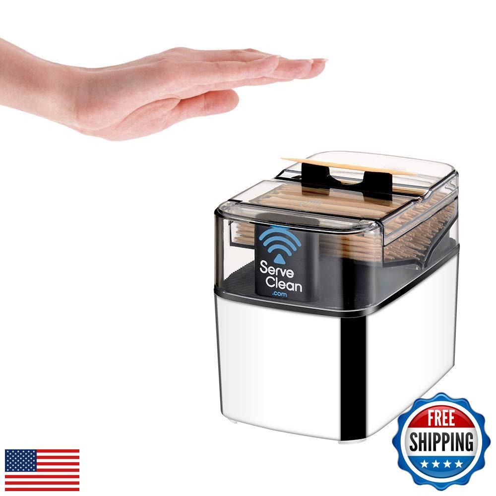 Serve Clean Smart Toothpick Dispenser, Chrome