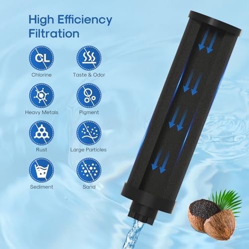 2.25G Gravity-fed Water Filter System, 304 Basic 2 Carbon Filters System