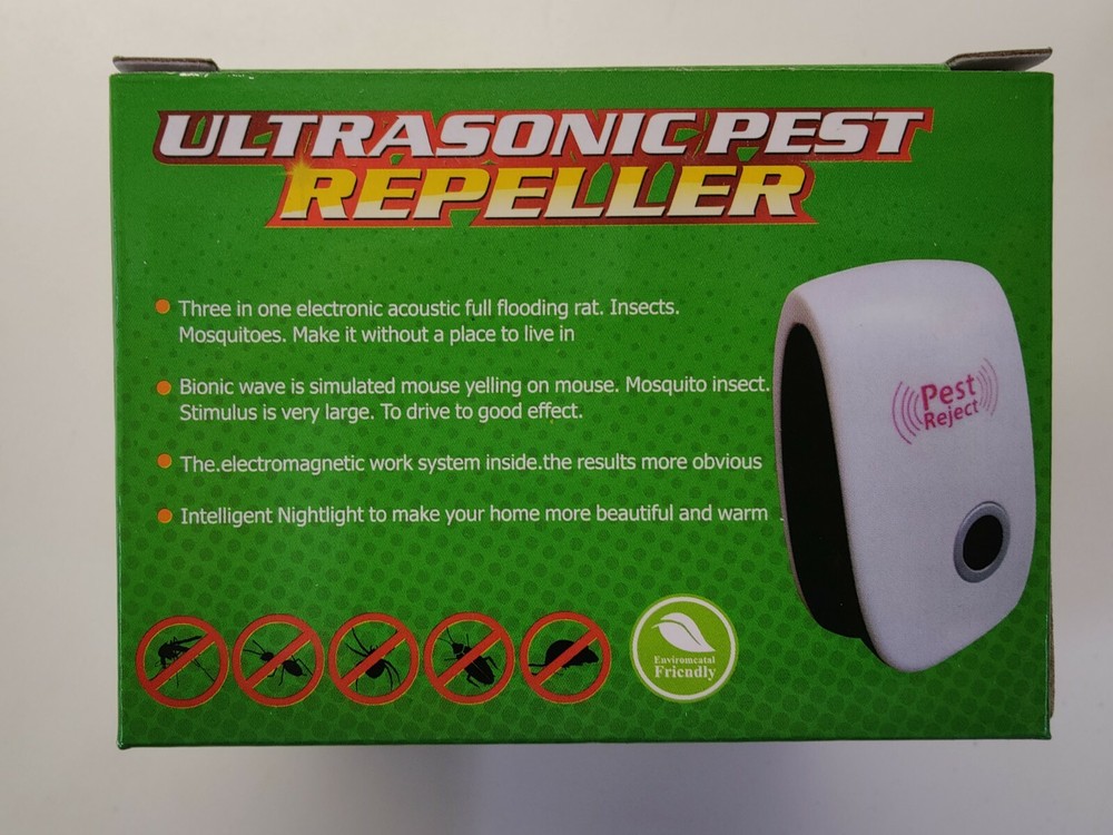 Electronic Pest Reject Control Ultrasonic Repeller Home Bug Rat Spider Roaches