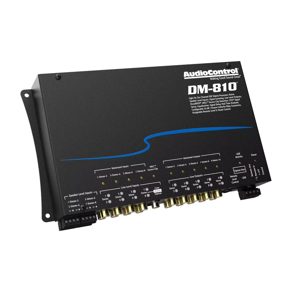 AudioControl DM-810 DSP Matrix Processor 8-Input 10-Output 30-Band EQ AccuBass