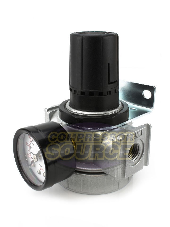 1/4" Compressor Inline Compressed Air Industrial Regulator Heavy Duty Large Body