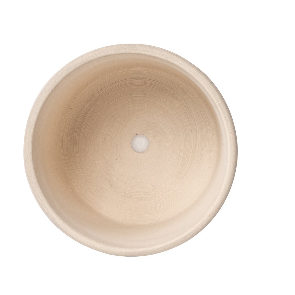 8" x 8" x 7.2" Round White Ceramic Tye Plant Planter