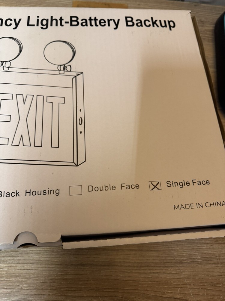 LED Exit Sign Emergency Combo Light with Adjustable Two Head Battery Backup UL