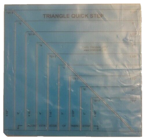 Quilting Triangle Quick Step Ruler/Template - Make Triangles in 9 Sizes