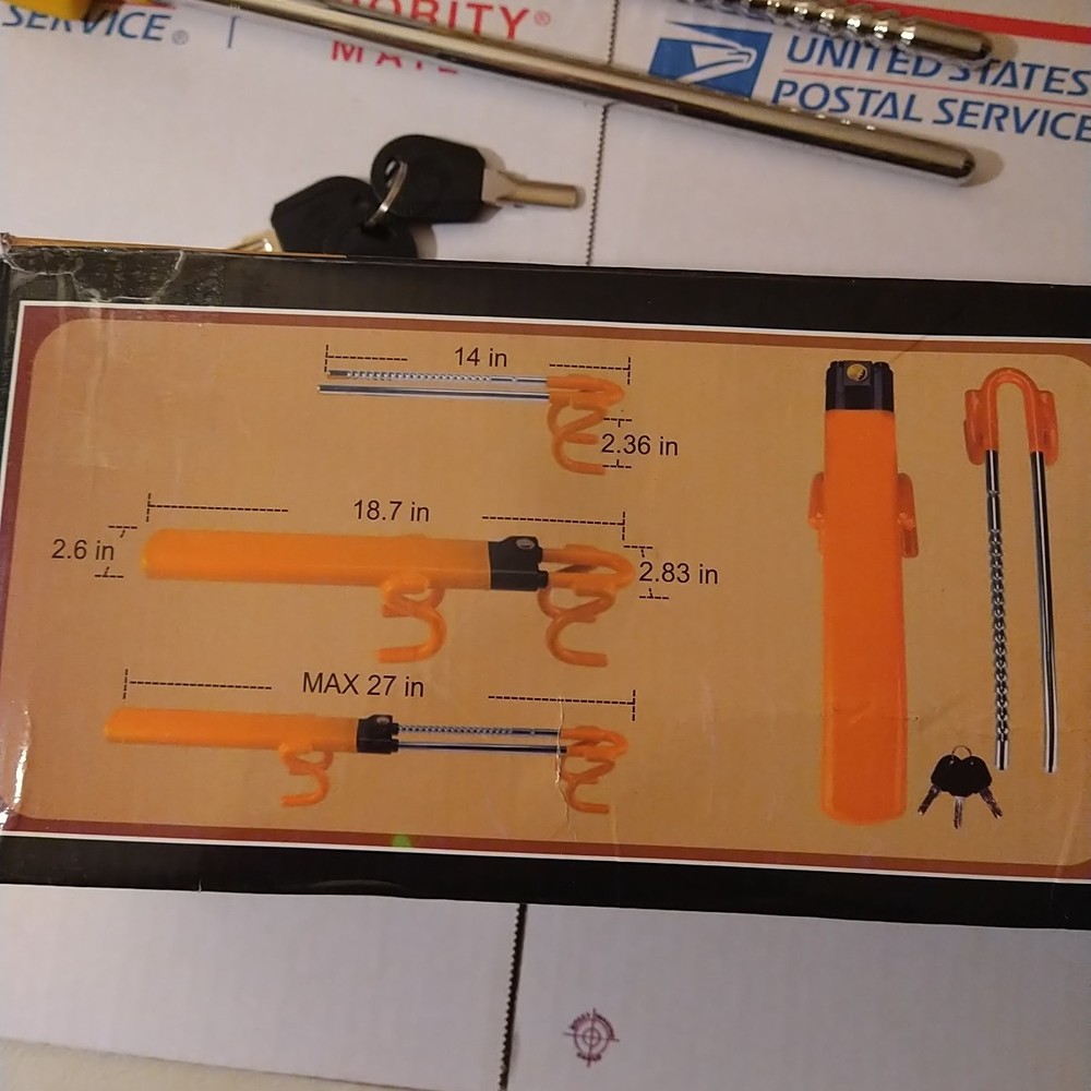 Steering Wheel Lock Heavy Duty Antitheft Device and Car Security Lock adjustable