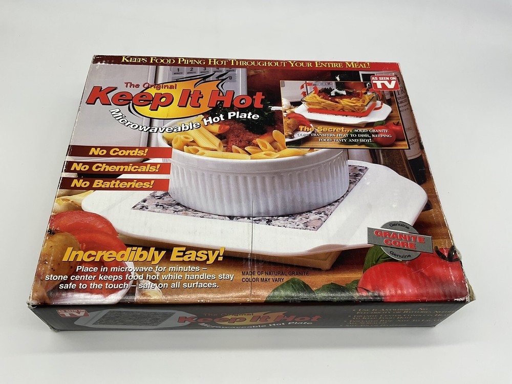 Keep it hot microwaveable Hot Plate, granite core