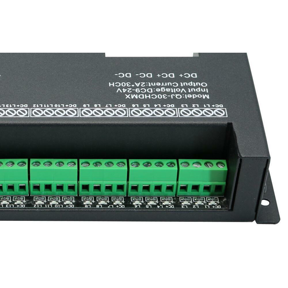 2A/30 Channel/30CH 512 DMX LED RGB Strip Controller DMX512 Decoder Dimmer 9V 24V