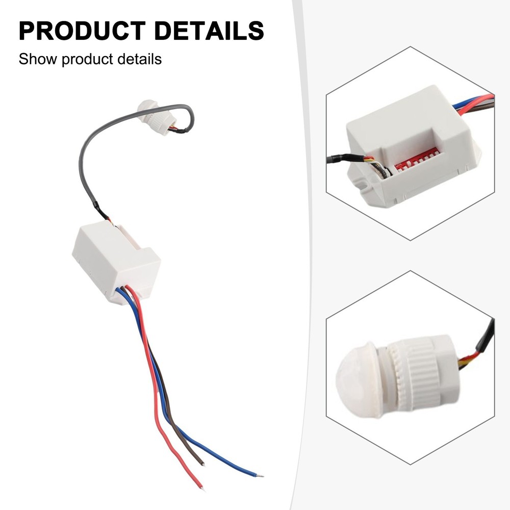 For 360° Mini Recessed PIR Ceiling Occupancy Motion Sensor Detector Light Switch