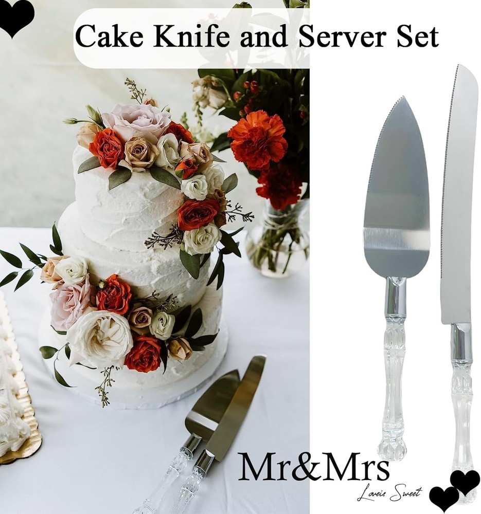 Sophisticated Wedding Cake Knife & Server Set – Dishwasher Safe, Lasting Gift