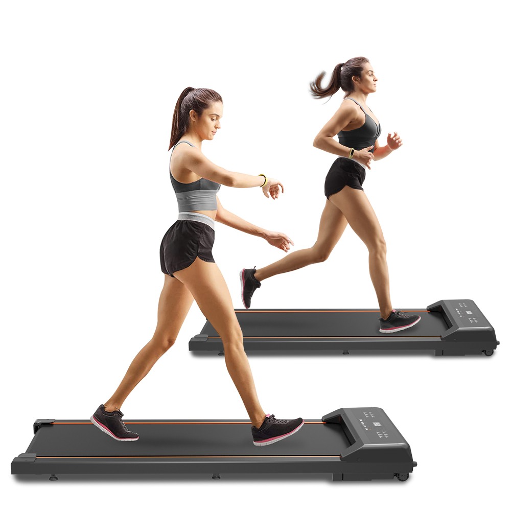 Walking Pad Treadmill - Under Desk w/ LED Display & Remote for Home/Office